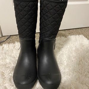 Sperry fleece lined tall rain boots